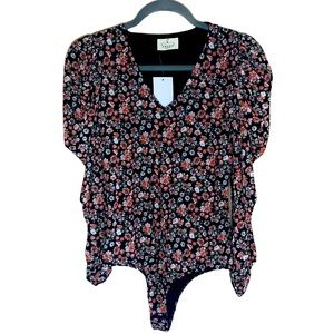 4/20🏷Floral Print Long Sleeve Bodysuit